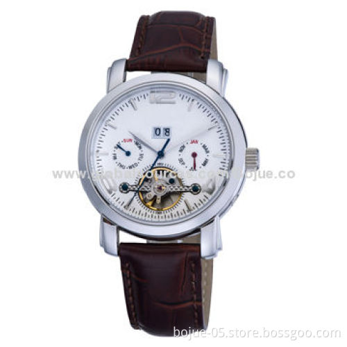 Real Leather Stainless Ladies' Wrist, Automatic Watch